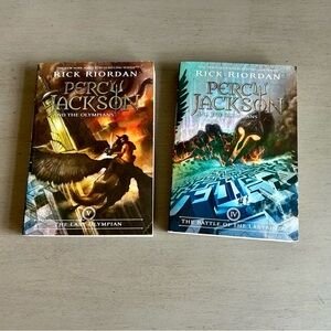 Percy Jackson & The Olympians by Rick Riordan Paperback Novels Books 4 & 5